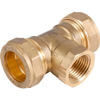 Made4Trade Compression Reducing Tee Fi 22mm x 22mm x 1/2" Fi in Gold