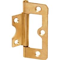 Perry Flush Hinge Plated 50mm (20 Pack) in Brass Steel