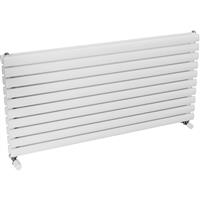 Ximax Bristol Double Horizontal Designer Radiator 584 x 1200mm 4109Btu in White Steel