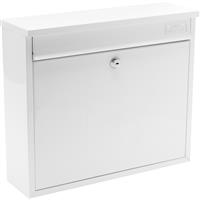 Burg-Wachter Elegance Post Box in White Galvanised Steel
