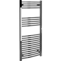 Kudox Curved Ladder Towel Radiator 1200 x 500mm 1136Btu in Chrome Steel