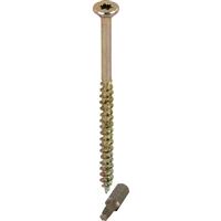 ForgeFast Multi Purpose Self Drilling Wood Screw 6.0 x 70mm (100 Pack) in Gold Steel