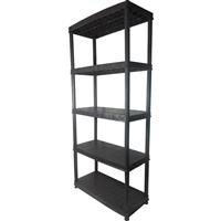 Apollo Multi-Tier Shelving 5 Tier H 170cm x W 71cm x D 38cm Plastic