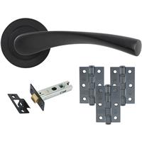 Eclipse Monza Door & Latch Pack Matt in Black Zinc/Aluminium