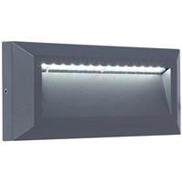 Lutec Helena LED Surface Mounted Wall Light IP54 10W 400lm in Dark Grey Aluminium