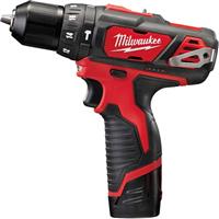 Milwaukee M12 Sub Compact Percussion Drill 2 x 2.0Ah in Red Steel