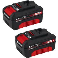 Einhell PXC 18V Li-Ion Battery Twin Pack 2 x 4.0Ah in Black Rubber