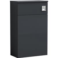 Nuie Arno Compact Floor Standing WC Unit Only 500mm Soft in Black MFC