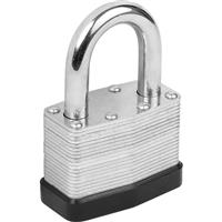 Tri Circle Security Laminated Padlock 50 x 9 x 28mm in Silver Laminated Steel