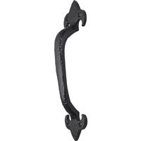 Old Hill Ironworks Fleur de Lys Pull Handle 175mm in Black Cast Iron