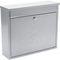 Burg-Wachter Elegance Post Box in Silver Galvanised Steel