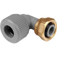 Unbranded Bent Tap Connector 15mm in Grey Plastic