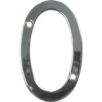 Fab and Fix Fab & Fix Hardex Door Numeral Polished 0 in Chrome Zinc