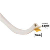 Stormguard EPDM Weatherstrip P Profile 100m in White Rubber