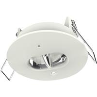 Integral LED Self Test Emergency Compact Downlight 38mm 1W 120lm 4000K Corridor in White Polycarbonate