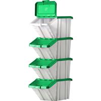 Barton Robust Storage Bin 50L with Lid 345 x 400 x 635mm - Lid (4 Pk) in green