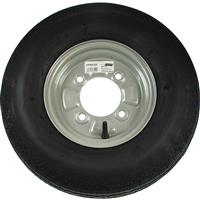 Maypole PCD Wheel & Tyre 8" 4.80/4.00-8 115mm in Black Rubber