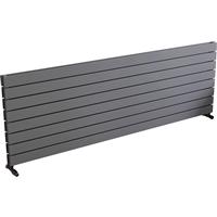 Ximax Oxford Duo Horizontal Designer Radiator 595 x 1800mm 5922Btu in Silver Steel