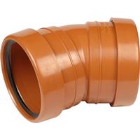 Aquaflow Double Socket Bend 110mm 30deg in Terracotta Rubber