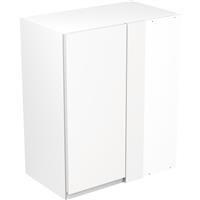 Kitchen Kit Flatpack J-Pull Kitchen Cabinet Wall Blind Corner Unit Ultra Matt 600mm in White MFC