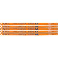 Bahco 12" Shatterproof Bi-Metal Hacksaw Blades 18 TPI (5 Pack) in Orange
