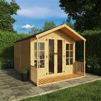 Mercia Premium Traditional Summerhouse 12' x 8' in Natural Timber