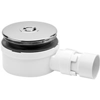 McAlpine ST90CP10-53 Shallow Shower Trap 90mm x 25mm Water Seal - Plastic Flange in Chrome