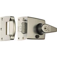 ERA BS High Security Nightlatch Satin Nickel Standard in Silver