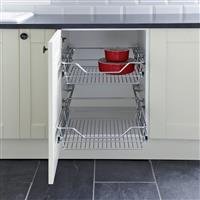Hafele Pull Out Wire Baskets 300mm in Silver