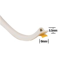 Stormguard EPDM Weatherstrip P Profile 15m in White Rubber