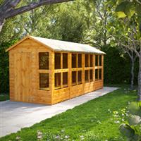 Power Apex Potting Shed 16' x 6' in Natural Timber