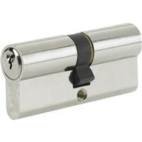 Yale 6 Pin Euro Double Cylinder 40-10-40mm Nickel in Silver Brass