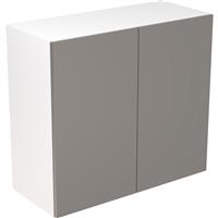 Kitchen Kit Flatpack Slab Kitchen Cabinet Wall Unit Super Gloss 800mm in Dust Grey MFC