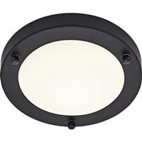 Spa Lighting Delphi Flush Bathroom Ceiling Light IP44 1 x E14 Black
