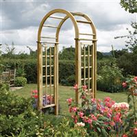 Rowlinson Round Top Arch 250cm (h) x 124cm (w) x 65cm (d) Timber