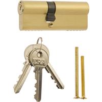 ERA 6 Pin Euro Double Cylinder 35-45mm in Brass