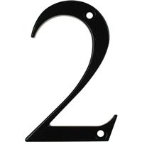 Fab and Fix Fab & Fix Hardex Door Numeral Matt 2 in Black Zinc