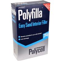Polycell Trade Polyfilla Easy Sand Interior Filler 2kg in White
