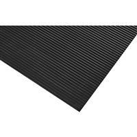 Blue Diamond Wide Rib Rubber Floor Matting 3mm x 90cm x 10m in Black