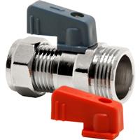 Pegler Yorkshire Pegler Washing Machine Valve Straight 15mm x 3/4" in Chrome Brass