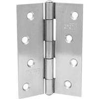 Perry Grade 7 Spun Pin Fire Door Hinge 100mm Satin (2 Pack) in Chrome Steel