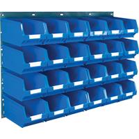 Barton Steel Louvre Panel with Blue Bins 641 x 457mm with TC3 Blue Bins (24 Pk)