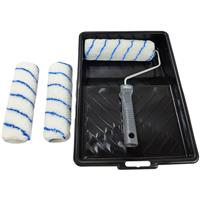 Pinnacle Medium Pile Roller Set 9" (5 Piece) in White Plastic