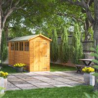 Power Apex Shed 18' x 4' in Natural Timber