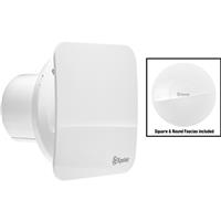 Xpelair Simply Silent 100mm Contour Extractor Fan Humidistat in White ABS