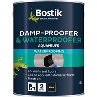 Bostik Aquaprufe Damp Proofer & Waterproofer 5L Rubber
