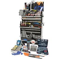 Hilka Tool Kit in Pro Chest & Cabinet 489 Piece Rubber/Steel