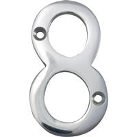 Unbranded Numeral 75mm 8 in Chrome Chrome Plated
