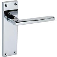 Eclipse Auriga Door Handles Polished Latch (Pair) in Chrome Zinc/Aluminium