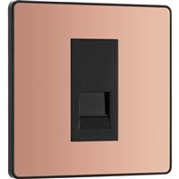 BG Evolve Polished (Black Ins) Single Master Telephone Socket in Copper Polycarbonate/Steel